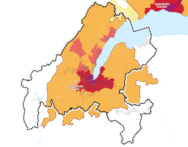 Agglo - Périmètres d'agglomération OFS en 2012