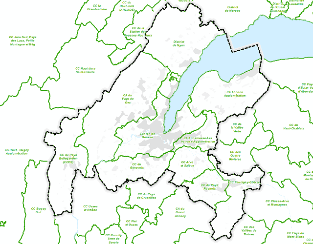 Agglo - Regroupements territoriaux des communes du projet d'agglomération