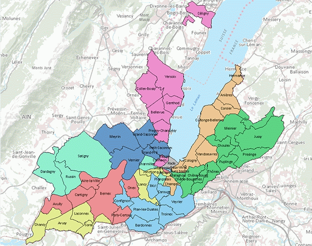 Répartition des secteurs du SMS