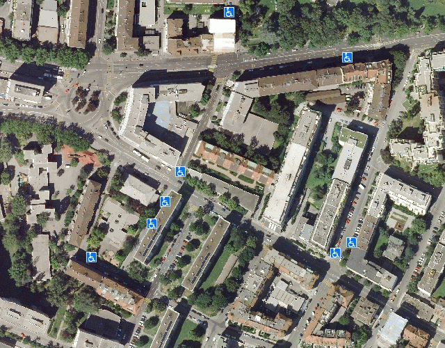 Places de parking pour handicapés