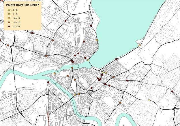 Points noirs sur le réseau routier