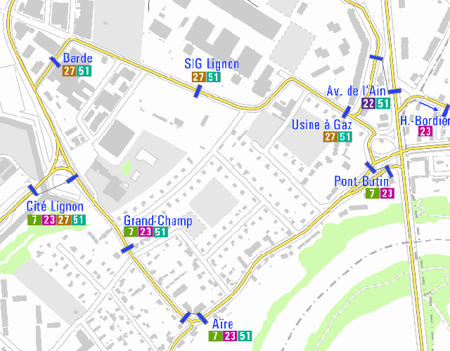 Plan réseau TPG