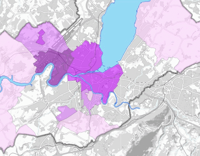 DLS - Indice du sentiment d'insécurité par zone couverte par le DLS