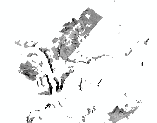 Carte de la somme des radiations de juin à août