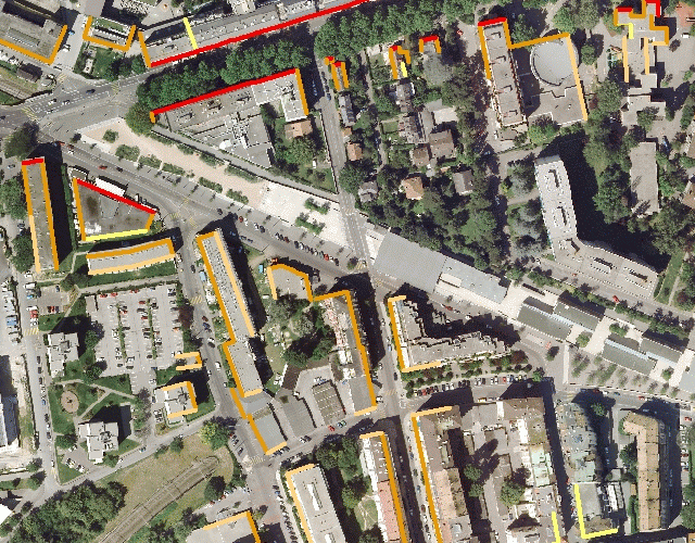 Bruit routier mesuré aux façades des bâtiments